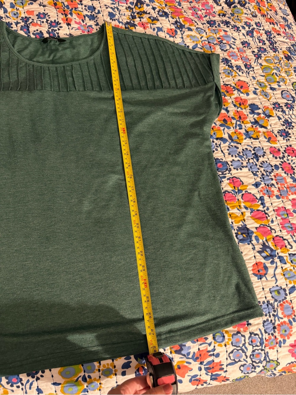 DOKOTOO XL Women’s Hunter Green SOFT Short Sleeve Knit Top - Picture 10 of 13